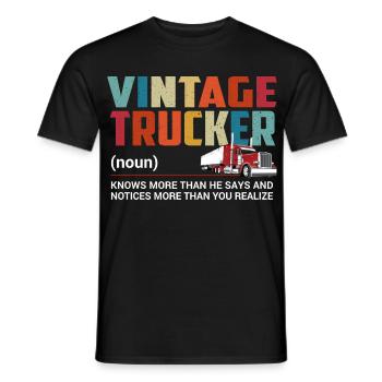 Truck Driver - Men's T-Shirt - black - Front - AI Model Male 178 light (178cm)