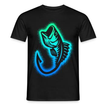 Pêche Pêcheurs Enfants Garçons Hommes Pêcheurs - T-shirt homme - noir - Devant - AI Model Male 178 light (178cm)