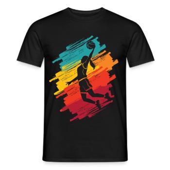 Basketballerin Bunt Frauen Basketball Mädchen - Männer T-Shirt - Schwarz - Vorne - AI Model Male 178 light (178cm)