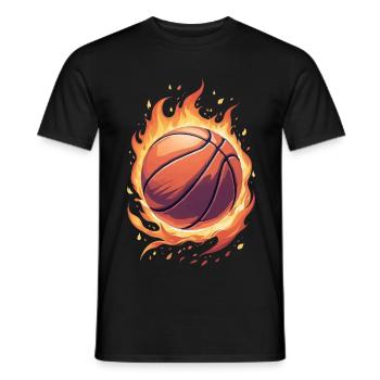 Basketball Players Basketball Players Men's Basketball - Men's T-Shirt - black - Front - AI Model Male 178 light (178cm)