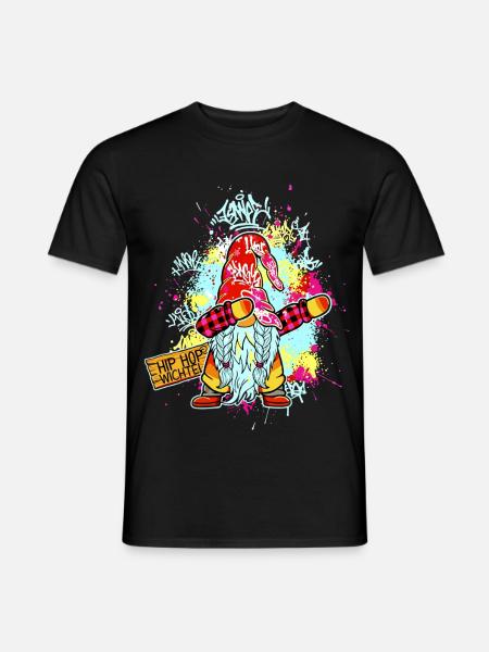 HIP HOP WICHTDeEL Dab Graffiti Rap Musik Xmas Crew - Männer T-Shirt - Schwarz
