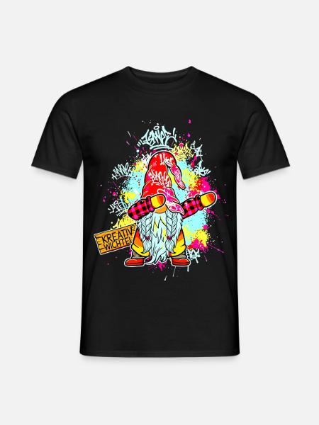 CREATIVE GNOME Dab Graffiti Artist XMas - Men's T-Shirt - black