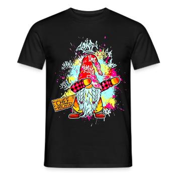 CHEF WICHTEL Dab Graffiti Männlich Xmas - Männer T-Shirt - Schwarz - Vorne - AI Model Male 178 light (178cm)