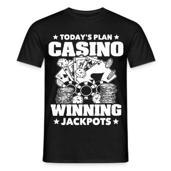 Casino Casinospiel - Männer T-Shirt - Schwarz - Vorne - AI Model Male 178 light (178cm)