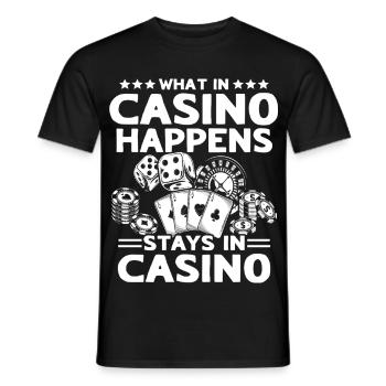 Casino Casinospieler - Männer T-Shirt - Schwarz - Vorne - AI Model Male 178 light (178cm)