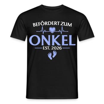 Promu Oncle lors de la fête prétentieuse 2026 - T-shirt homme - noir - Devant - AI Model Male 178 light (178cm)