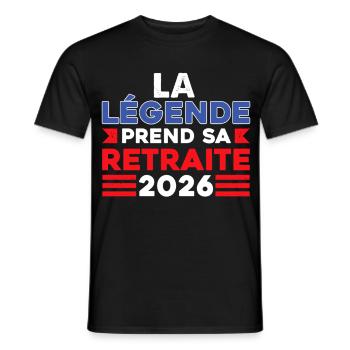 Im Ruhestand 2026 Die Legende geht 2026 in den Ruhestand - Männer T-Shirt - Schwarz - Vorne - AI Model Male 178 light (178cm)