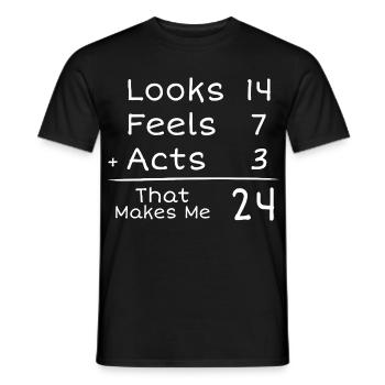 24 Jahre humorvoller Geburtstag | 24. Jubiläum - Männer T-Shirt - Schwarz - Vorne - AI Model Male 178 light (178cm)