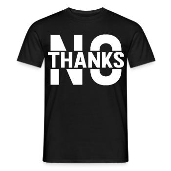 Non merci - T-shirt homme - noir - Devant - AI Model Male 178 light (178cm)