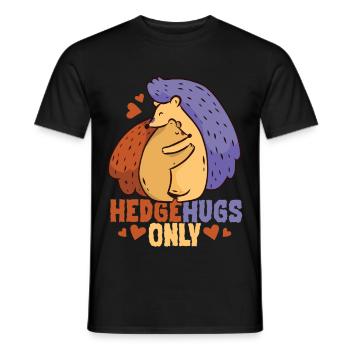 Tag Igel Jour de Hérisson Seulement Câlins de Haies - T-shirt homme - noir - Devant - AI Model Male 178 light (178cm)