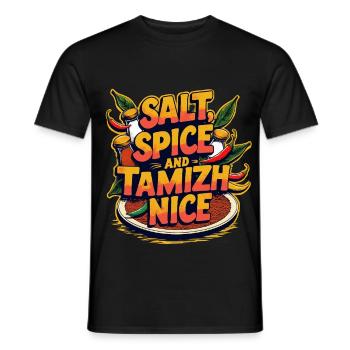 Tamil Tamilisch Sri Lanka Salt Spice And Tamizh - Männer T-Shirt - Schwarz - Vorne - AI Model Male 178 light (178cm)
