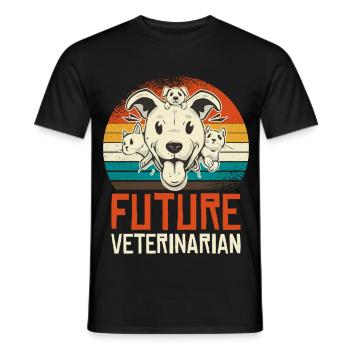 Future Veterinarian - Men's T-Shirt - black - Front - AI Model Male 178 light (178cm)