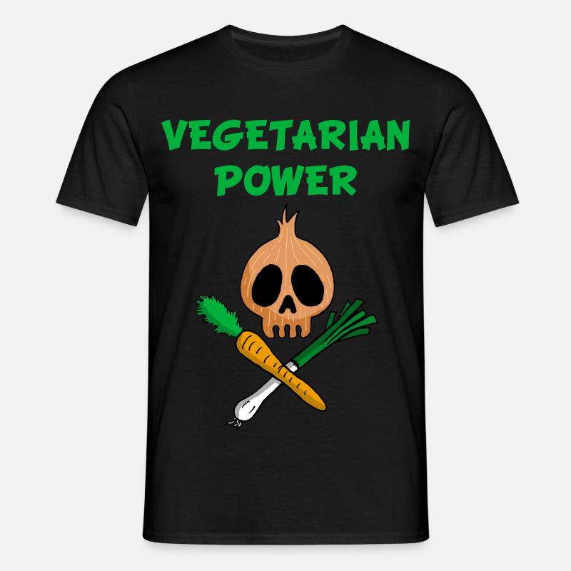 Die Kraft der Vegetarier - Männer T-Shirt - Schwarz