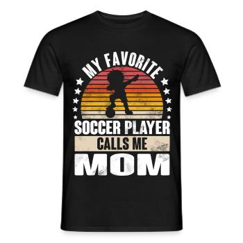 Soccer Soccer Players - Men's T-Shirt - black - Front - AI Model Male 178 light (178cm)