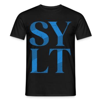 Nordsee Urlaub SYLT Insel Wattenmeer Lustiges - Männer T-Shirt - Schwarz - Vorne - AI Model Male 178 light (178cm)