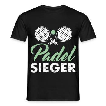 Padel Spieler PADEL SIEGER Padel Sport Lustiges - Männer T-Shirt - Schwarz - Vorne - AI Model Male 178 light (178cm)
