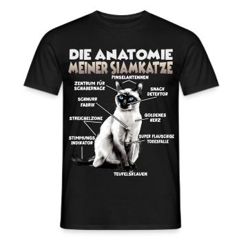 Chats siamois T | Propriétaire de chat siamois Chat siamois - T-shirt homme - noir - Devant - AI Model Male 178 light (178cm)