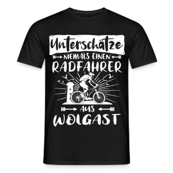 Wolgast Fahrrad Wolgaster Radfahrer - Männer T-Shirt - Schwarz - Vorne - AI Model Male 178 light (178cm)
