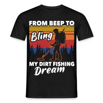 Metalldetektor - Männer T-Shirt - Schwarz - Vorne - AI Model Male 178 light (178cm)