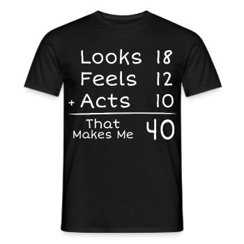 40 Jahre humorvolles Jubiläum | 40. Jubiläum - Männer T-Shirt - Schwarz - Vorne - AI Model Male 178 light (178cm)