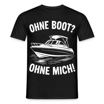 Without a boat? Without me! - Men's T-Shirt - black - Front - AI Model Male 178 light (178cm)