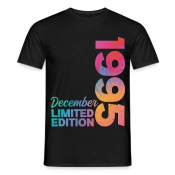 Anniversaire Décembre 1995 Né en Décembre Cadeau - T-shirt homme - noir - Devant - AI Model Male 178 light (178cm)
