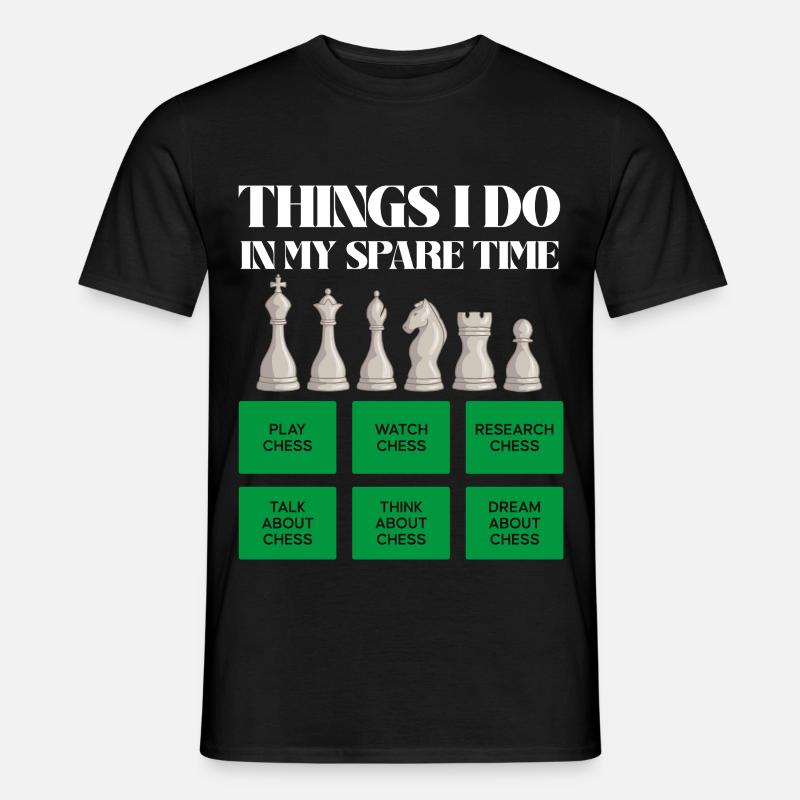 Schachzeit in der Freizeit - T-shirt herr - svart