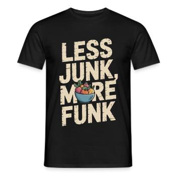 Nutritionist Less Junk More Funk Nutritional Coach - Männer T-Shirt - Schwarz - Vorne - AI Model Male 178 light (178cm)