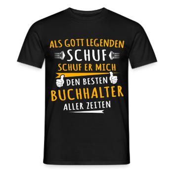 Comptable - T-shirt homme - noir - Devant - AI Model Male 178 light (178cm)