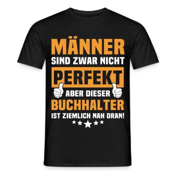 Funny Accountant Sayings - Men's T-Shirt - black - Front - AI Model Male 178 light (178cm)