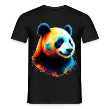 Panda - Men's T-Shirt - black - Front - AI Model Male 178 light (178cm)