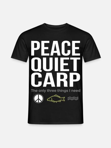 Peace, Tranquility, Carp, Fishing, Fun - Men's T-Shirt - black