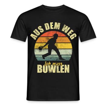 Bowling Bowling Drôle de dicon - T-shirt homme - noir - Devant - AI Model Male 178 light (178cm)