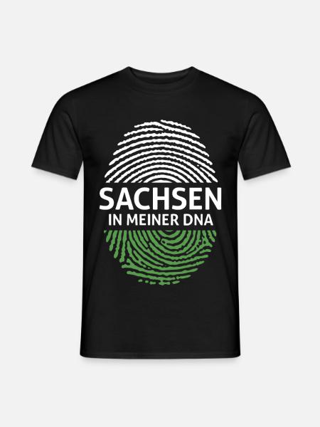Sachsen DNA - Männer T-Shirt - Schwarz