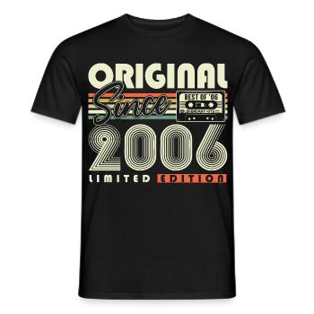Original 2006 Vintage Vintage Birthday Retro - Men's T-Shirt - black - Front - AI Model Male 178 light (178cm)