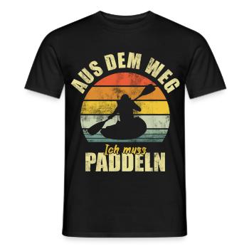 Kayak Paddling Paddle Canoe Canoeing Funny Saying - Men's T-Shirt - black - Front - AI Model Male 178 light (178cm)