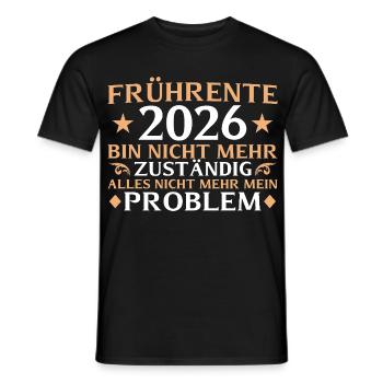 Retraite anticipée 2026 Plus responsable Retraite partielle - T-shirt homme - noir - Devant - AI Model Male 178 light (178cm)