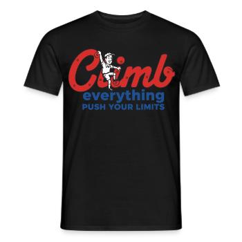 Climb Everything Push Your Limits Design - Men's T-Shirt - black - Front - AI Model Male 178 light (178cm)