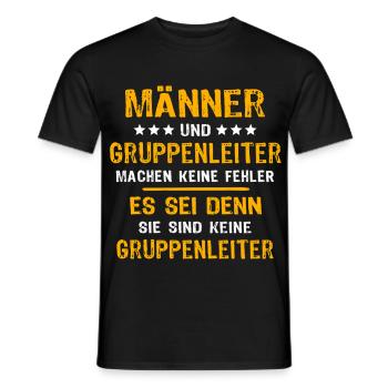 Chef de groupe Spruch - T-shirt homme - noir - Devant - AI Model Male 178 light (178cm)