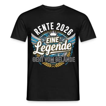 Pension 2026 Pensioner Pensioner Legend Retirement - Men's T-Shirt - black - Front - AI Model Male 178 light (178cm)