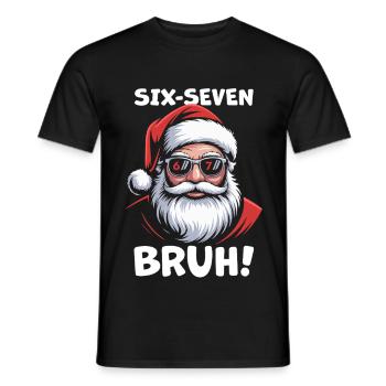 Santa Claus Six Seven - Men's T-Shirt - black - Front - AI Model Male 178 light (178cm)