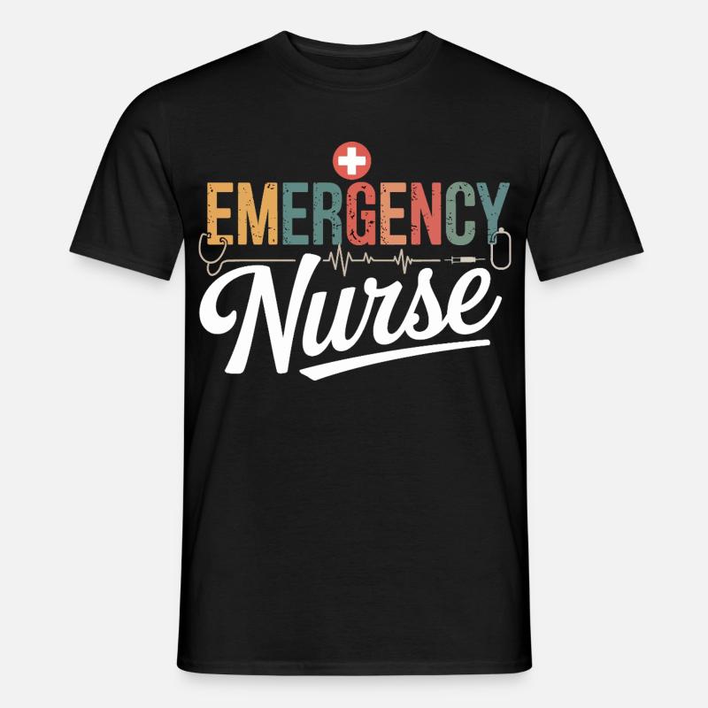 Notfallpflegerin Emergency Design - Männer T-Shirt - Schwarz