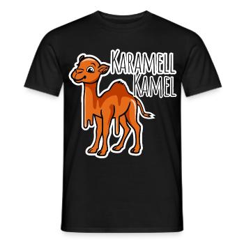 Camel from caramel - delicious and funny joke - Men's T-Shirt - black - Front - AI Model Male 178 light (178cm)