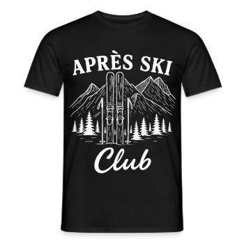 Après Ski Club - Männer T-Shirt - Schwarz - Vorne - AI Model Male 178 light (178cm)