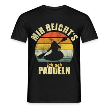 Kajak Kanu Paddeln Lustiger Spruch - Männer T-Shirt - Schwarz - Vorne - AI Model Male 178 light (178cm)