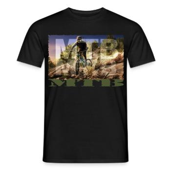 MTB - Men's T-Shirt - black - Front - AI Model Male 178 light (178cm)