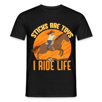 Anti Hobby Horsing - Men's T-Shirt - black - Front - AI Model Male 178 light (178cm)