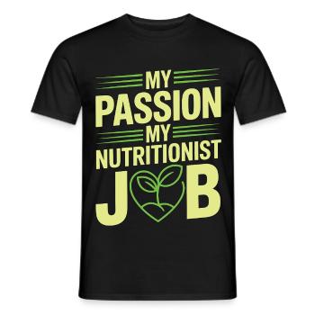 Nutritionist My Passion My Nutritional Coach - Men's T-Shirt - black - Front - AI Model Male 178 light (178cm)