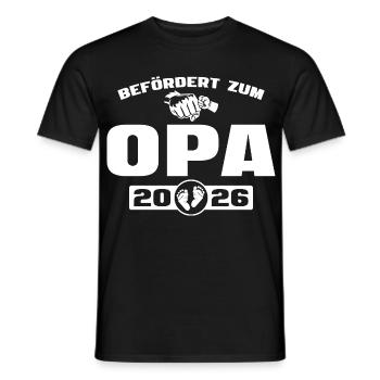 Babyparty Befördert zum Opa 2026 - Männer T-Shirt - Schwarz - Vorne - AI Model Male 178 light (178cm)
