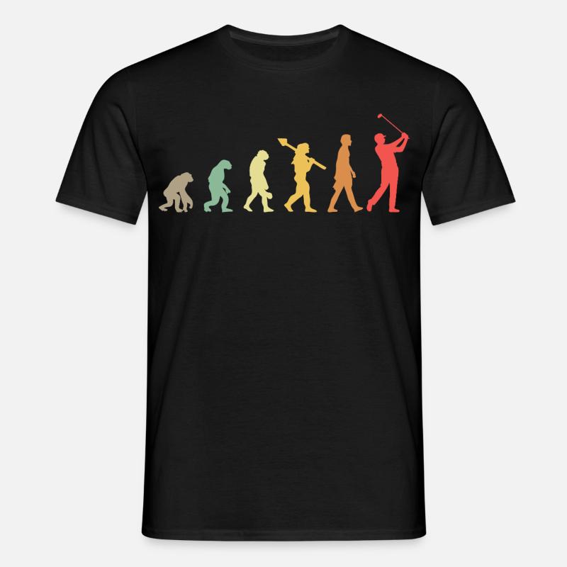 Golf Golfer Golf Course Golfer Evolution - Men's T-Shirt - black